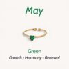 Heart Zircon Birthstone Open Ring mySite
