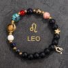 12 Zodiac Constellations Natural Stone Bead Bracelet mySite