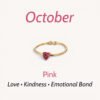 Heart Zircon Birthstone Open Ring mySite