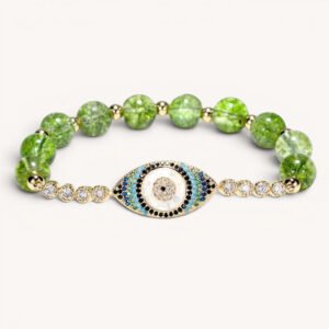Peridot Evil Eye Bracelet mySite