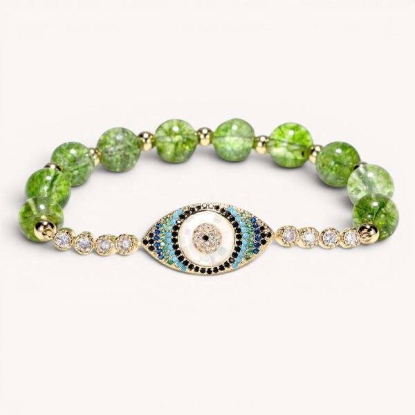 Peridot Evil Eye Bracelet mySite
