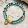 Turquoise Evil Eye Sun Charm Protection Necklace mySite