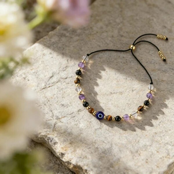 Evil Eye Multi-Crystal Protection Bracelet mySite
