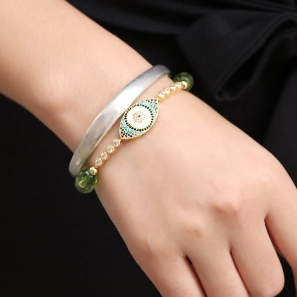 Peridot Evil Eye Bracelet mySite