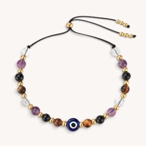 Evil Eye Multi-Crystal Protection Bracelet mySite