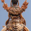 EverestArtStudios Natural Reclaimed Mammoth Ivory Water Moon Guanyin Avalokiteshvara Statue, Hand Carved Bodhisattva Sculpture, Buddhist Altar Decor, Collectible Art