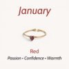 Heart Zircon Birthstone Open Ring mySite