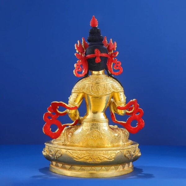 Vajrasattva Brass Statue – Full Gilded Nepal-Style Tibetan Buddhist Deity, 16cm / 21cm / 33cm (6.3” / 8.3” / 13”) Height