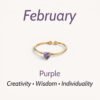 Heart Zircon Birthstone Open Ring mySite