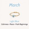 Heart Zircon Birthstone Open Ring mySite
