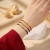 JADE & QI 24K Gold-Plated 925 Sterling Silver Bead Tibetan Protection Bracelet
