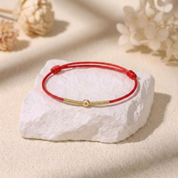 JADE & QI 24K Gold-Plated 925 Sterling Silver Bead Tibetan Protection Bracelet