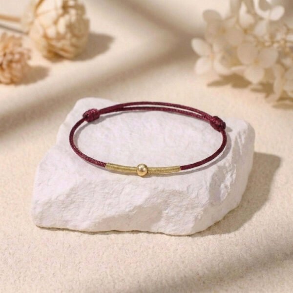 JADE & QI 24K Gold-Plated 925 Sterling Silver Bead Tibetan Protection Bracelet