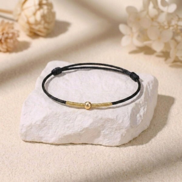 JADE & QI 24K Gold-Plated 925 Sterling Silver Bead Tibetan Protection Bracelet