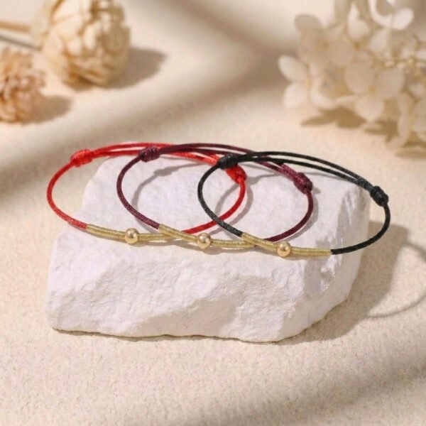 JADE & QI 24K Gold-Plated 925 Sterling Silver Bead Tibetan Protection Bracelet
