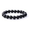 Black tourmaline bracelet featuring glossy round beads