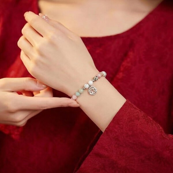 Buddha & Karma Cancer Zodiac Crystal Bracelet