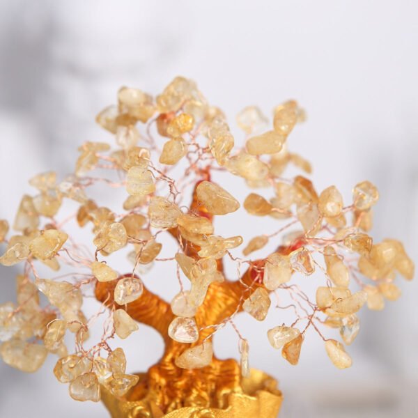Citrine Money Tree for Prosperity - Feng Shui Gemstone Ornament - Buddha & Karma