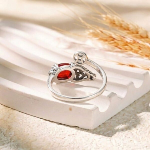 Copper Pixiu Wealth Ring with Chinese Coin Lucky Charm