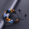 Double Layer Tiger’s Eye Evil Eye Protection Bracelet mySite