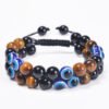 Double Layer Tiger’s Eye Evil Eye Protection Bracelet mySite