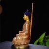 Amitabha Buddha Brass Statue – Red Antique Gold Tibetan Buddhist Deity with Backlight, 16cm / 21cm / 33cm (6.3” / 8.3” / 13”) Height