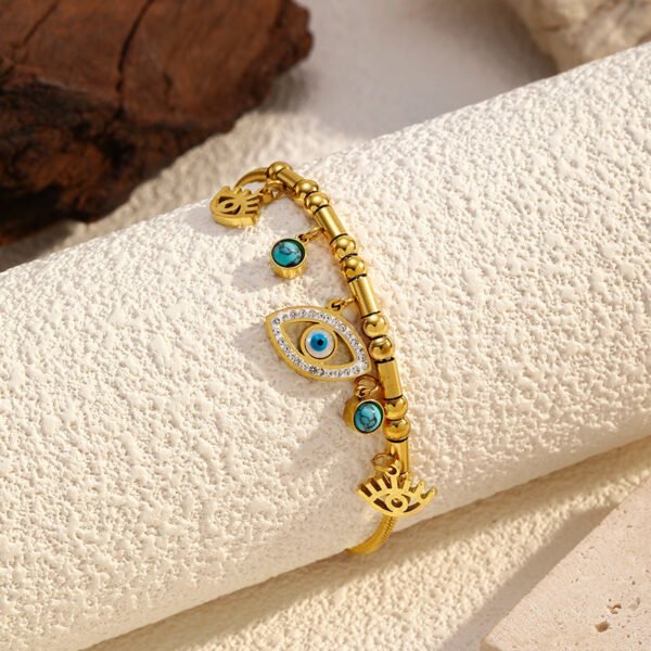Evil Eye Turquoise Pendant Protection Bracelet mySite