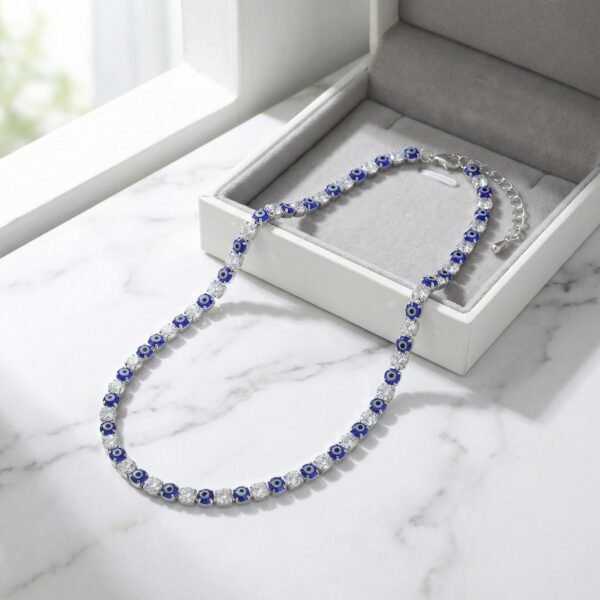 Evil Eye Zircon Balance Necklace mySite