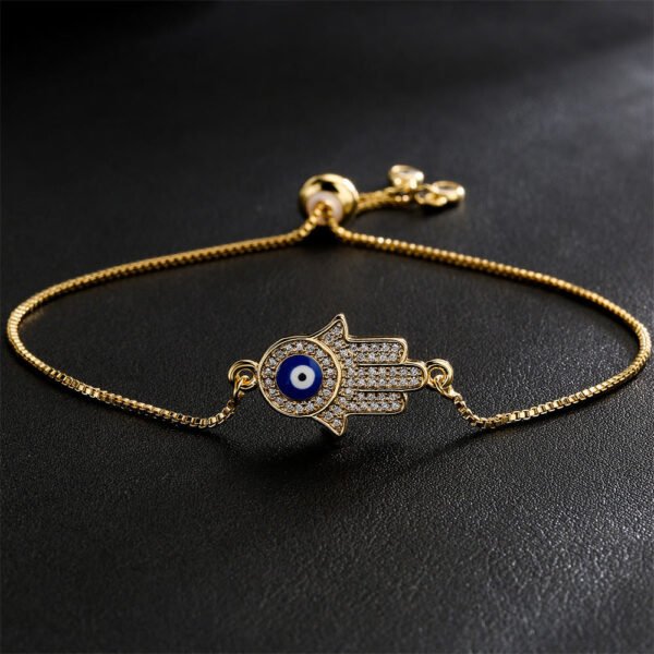 Evil Eye Zircon Palm Protection Bracelet mySite