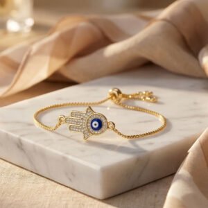 Evil Eye Zircon Palm Protection Bracelet mySite