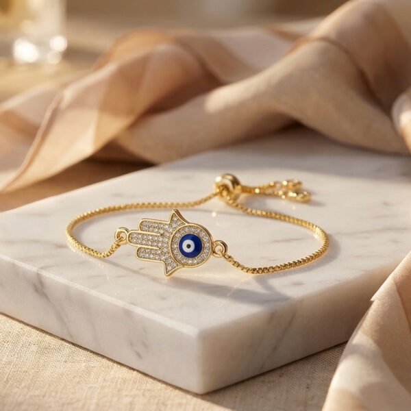 Evil Eye Zircon Palm Protection Bracelet mySite