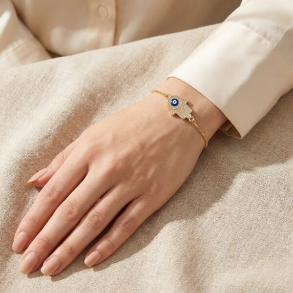 Evil Eye Zircon Palm Protection Bracelet mySite
