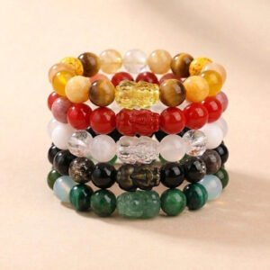 Buddha & Karma Five Elements Crystal Pixiu Bracelets - Balance & Prosperity