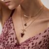 Pink Quartz Hidden Heart Necklace & Herringbone Chain mySite