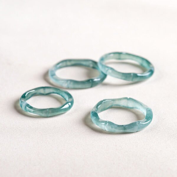 Green Jade Wealth Ring - Buddha & Karma