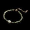 Hetian Jade Peridot Lucky Bamboo Bracelet