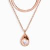 Moonstone Hidden Heart Necklace & Herringbone Chain mySite