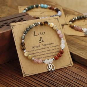 Buddha & Karma Leo Zodiac Crystal Bracelet
