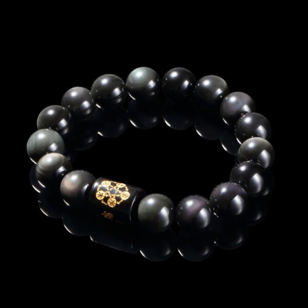 JADE & QI Natural Rainbow Obsidian Healing Bracelet
