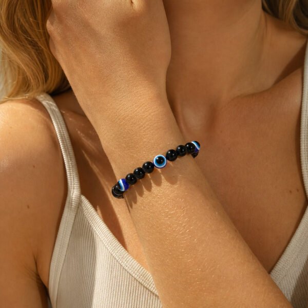 Obsidian Evil Eye Protection Bracelet mySite