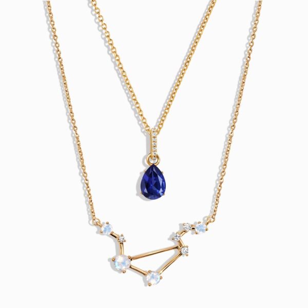Libra Zodiac & September Birthstone Necklaces mySite
