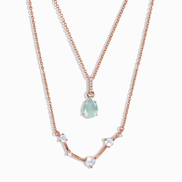Aries Zodiac & March Birthstone Necklaces mySite