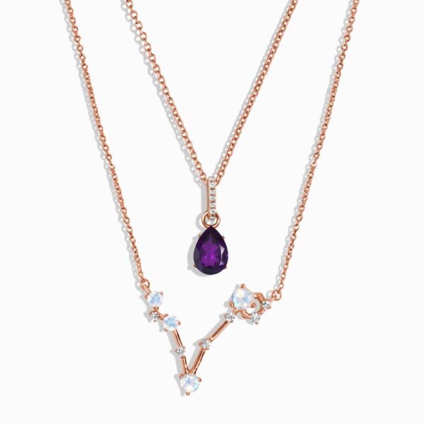 Pisces Zodiac & February Birthstone Necklaces mySite