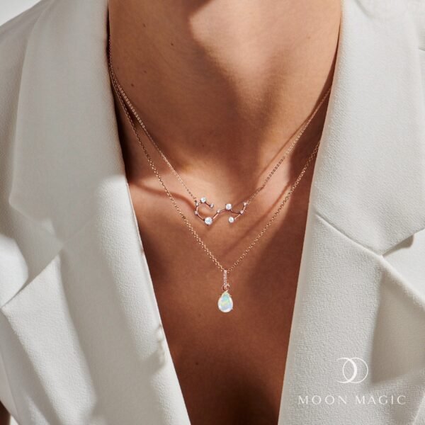 Scorpio Zodiac Constellation & October Birthstone Necklaces mySite