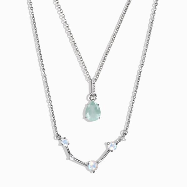 Aries Zodiac & March Birthstone Necklaces mySite