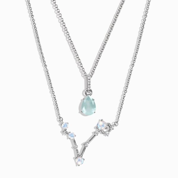 Pisces Zodiac & March Birthstone Necklaces mySite
