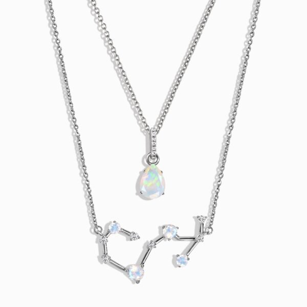 Scorpio Zodiac Constellation & October Birthstone Necklaces mySite