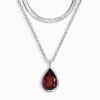 Pink Quartz Hidden Heart Necklace & Herringbone Chain mySite