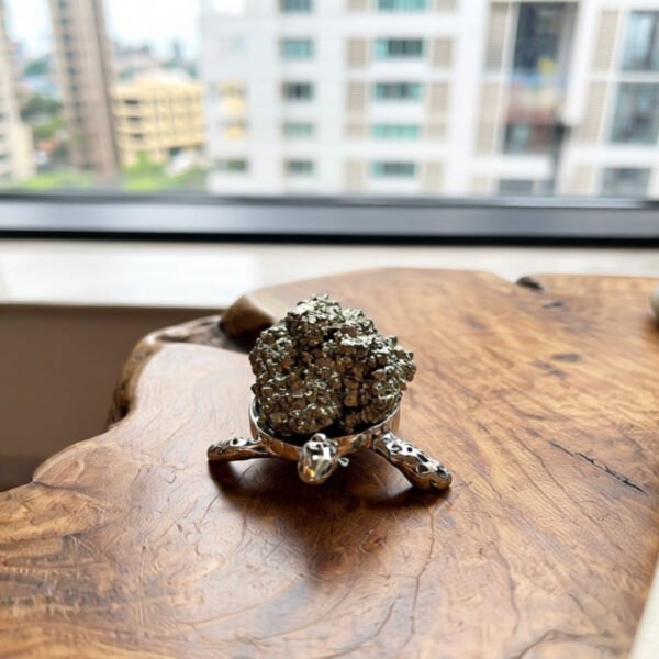 JADE & QI Pyrite Turtle Wealth Ornament