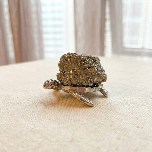 JADE & QI Pyrite Turtle Wealth Ornament